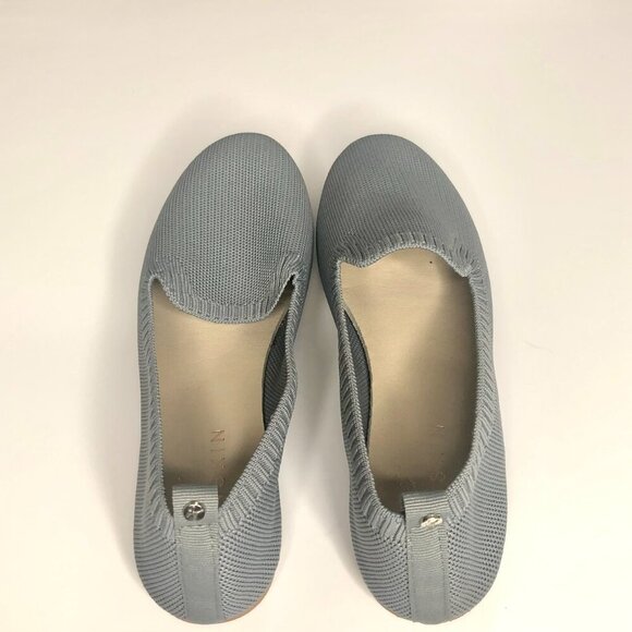 Danskin Knit Upper Ballet Flat, Size 6, Blue - Picture 3 of 6